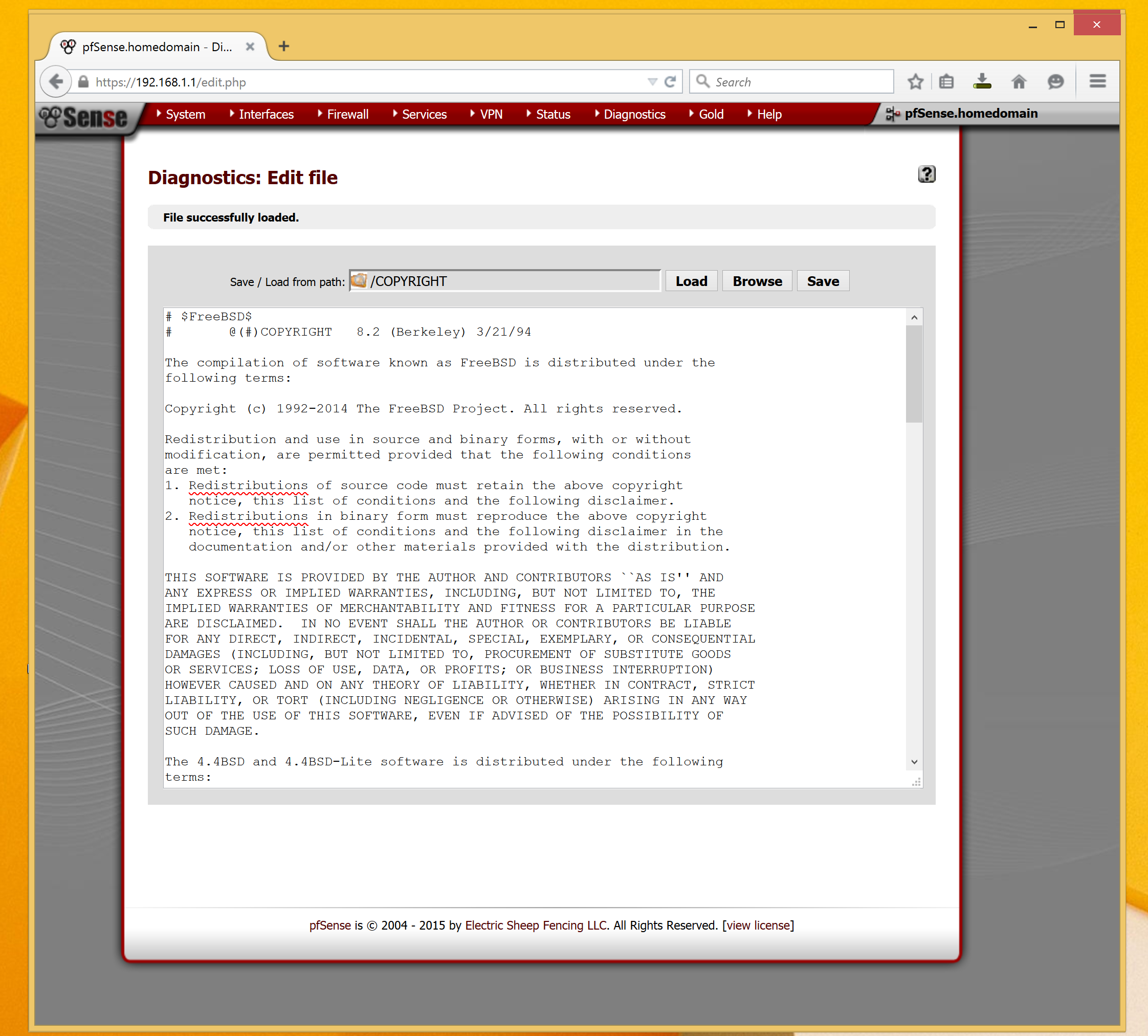 Pfsense File Editor