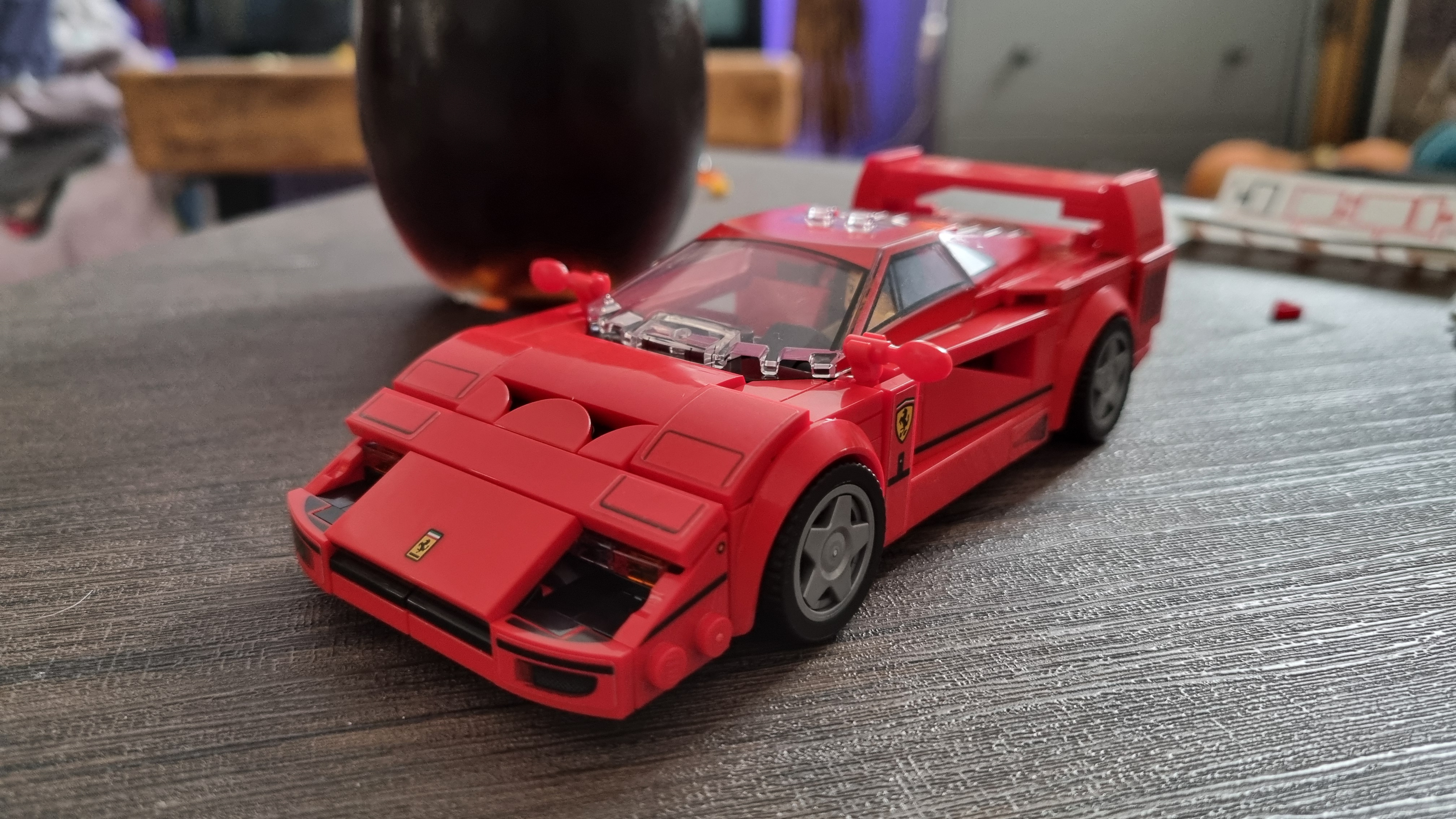 The Lego Speed Champions Ferrari F40 model