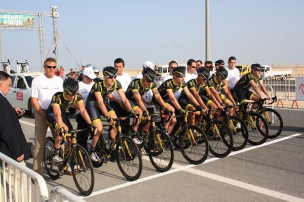 RTS Racing Team prepare to get the time trial underway in Qatar