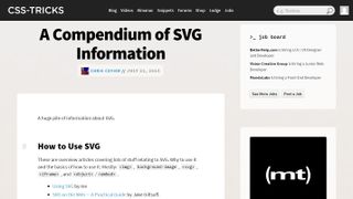 Compendium of SVG Information