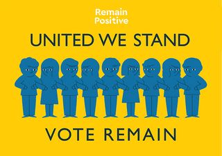 Ben Javens and Marion Deuchars set up the Remain Positive project urging pro-remain artists to design and contribute an image reflecting their views