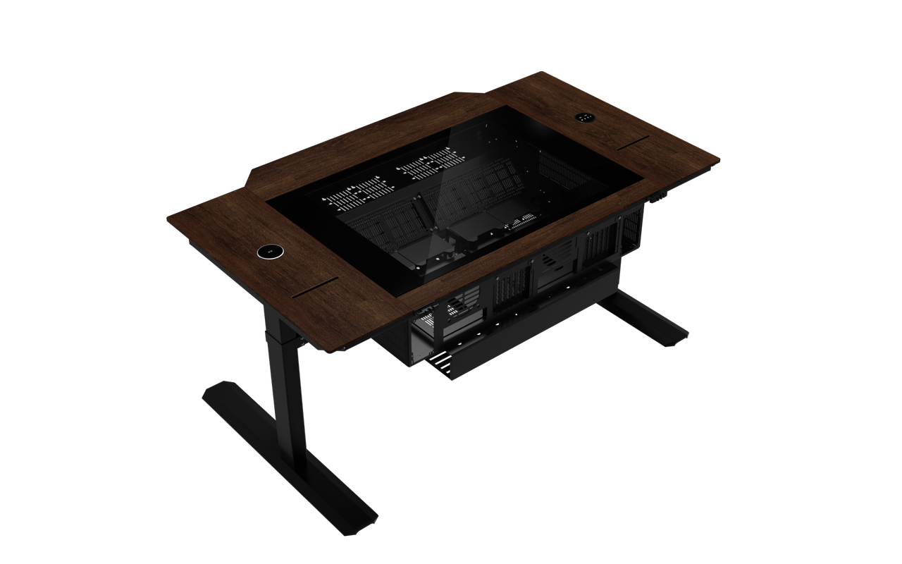 The Lian Li DK07 Wood motorized standing desk