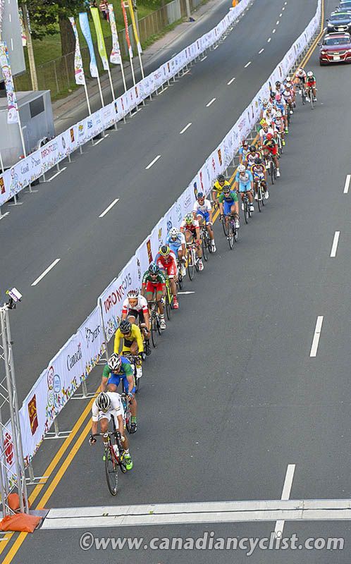 Colombia leads the chase with 2 laps to go