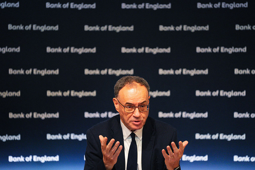 Governor of the Bank of England, Andrew Bailey, speaks during a Bank of England Monetary Policy Report press conference 