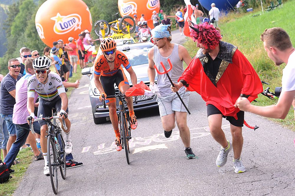 Michal Kwiatkowski and Maciej Paterski on the attack