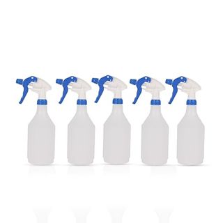 Dcs Pack of 5 Plastic Water Spray Bottles for Cleaning 750ml – Hand Trigger Empty Spray Bottles for Gardening and Home Cleaning – Heavy Duty Industrial Refillable Mist Spray Bottles (blue)