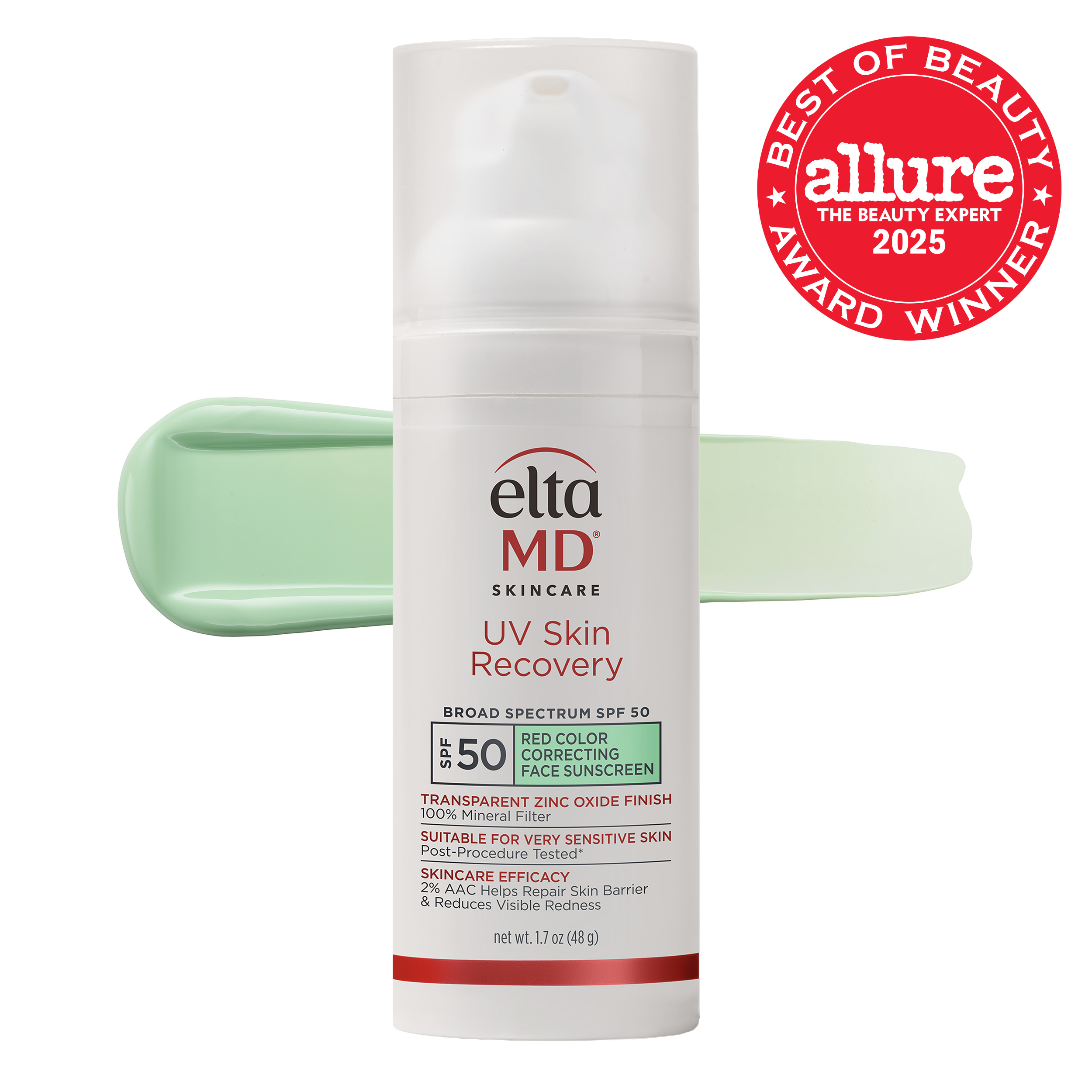 Eltamd Uv Skin Recovery Red Color Correcting Green Tint Broad Spectrum Spf 50