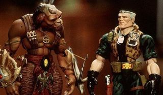 Small Soldiers Archer faces off against Chip on a shelf
