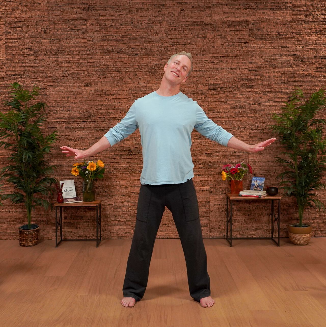 Man demonstrating Qigong movements