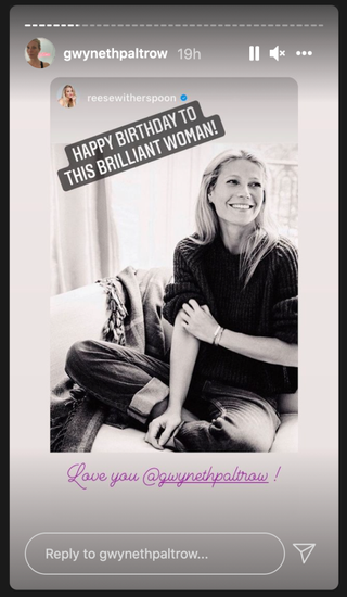 Gwyneth Paltrow's tribute from Reese Witherspoon
