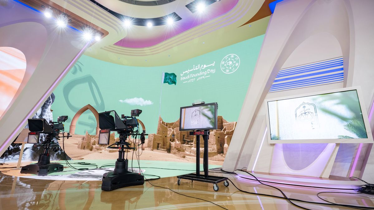 A Saudi television studio equipped with Grass Valley technology. 