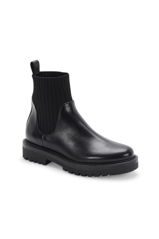black Chelsea boots