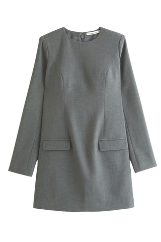 Abercrombie & Fitch Long-Sleeve Tailored Mini Dress