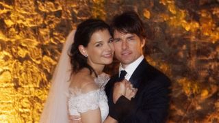 tom cruise right and katie holmes were wed just after sunset on november 18, 2006 at odescalchi castle overlooking lake braccino outside of rome, italy more than 150 close family and friends were in attendance credit robert evanshandout via wireima