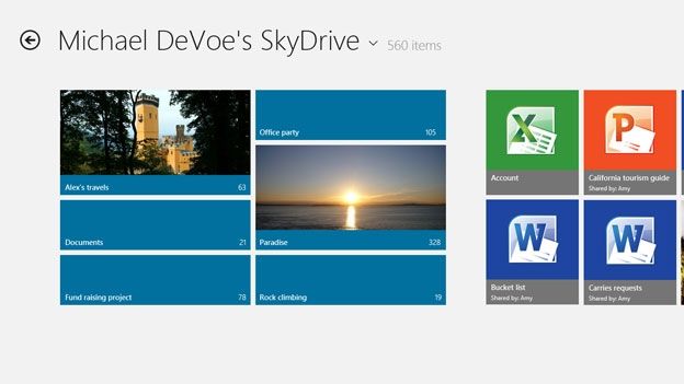 Windows 8 Screenshots: SkyDrive