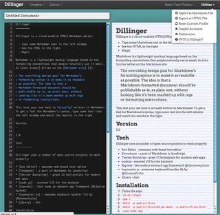 Dillinger's split panels make markdown's appeal obvious