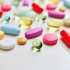 Colorful pills and capsules