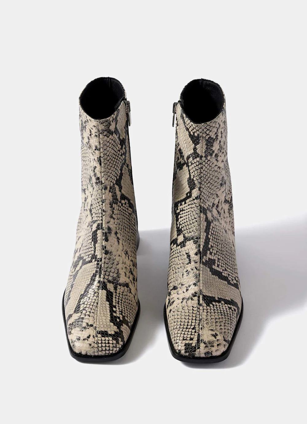 Aria Snake Print Ankle Boots
