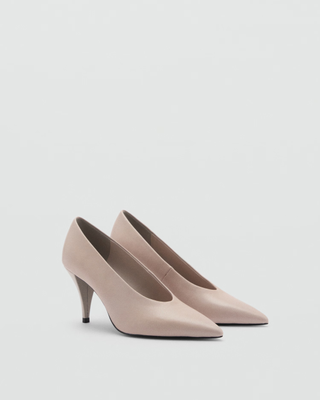 Mango Funnel-Heeled Leather Shoes