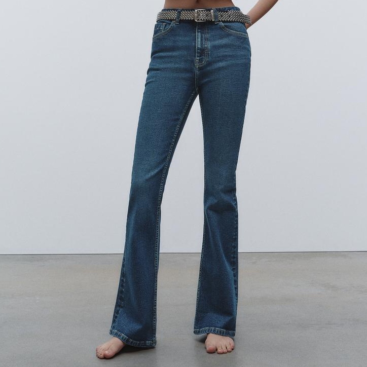 Zara flammed high waisted jeans