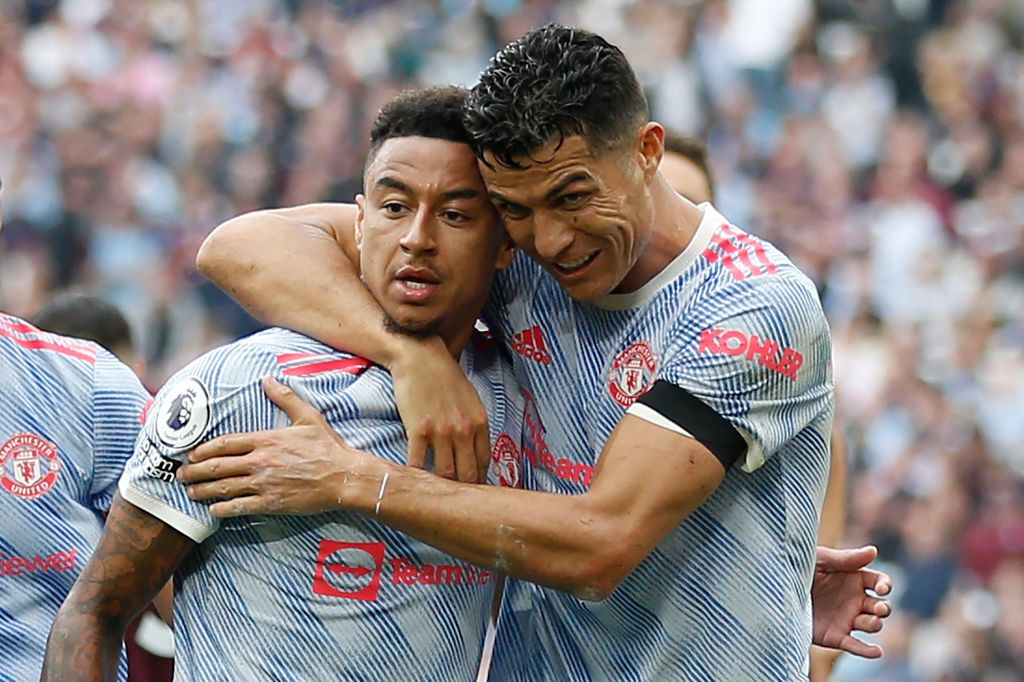 Jesse Lingard and Cristiano Ronaldo