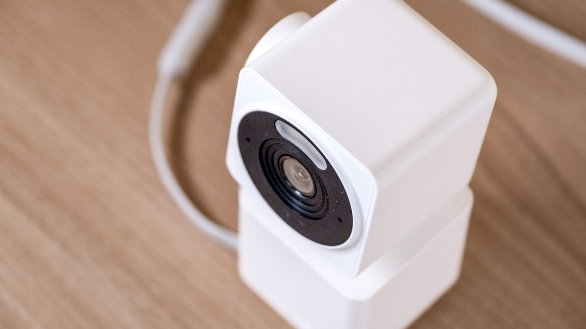 Overhead shot of a Wyze Cam Pan v4