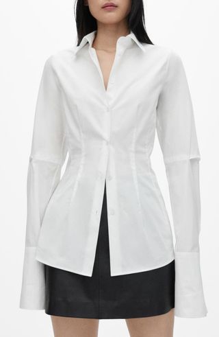 Extended Cuff Button-Up Shirt