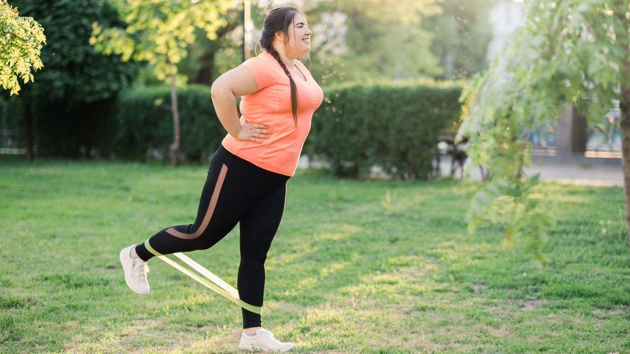 Woman exercising outdoors