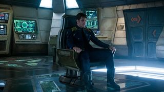 Star Trek what is the Kelvin Timeline: image shows Captain Kirk (Chris Pine) in Star Trek Beyond (2016)