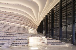 Tianjin Binhai Library features mesmerising curves and angles