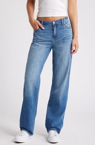 High Waist Baggy Straight Leg Jeans