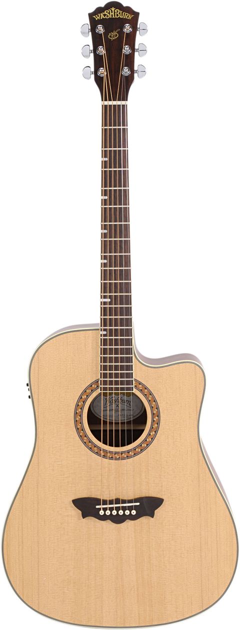 The WD32SCE has a solid spruce top with a satin finish.
