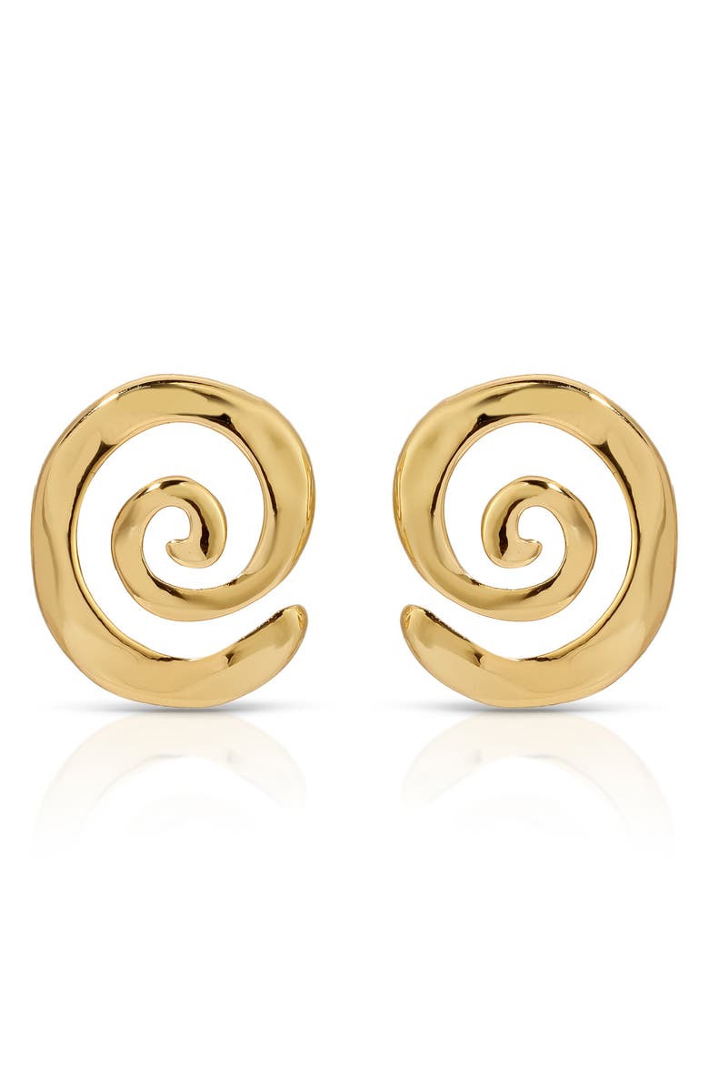 Aura Swirl Stud Earrings