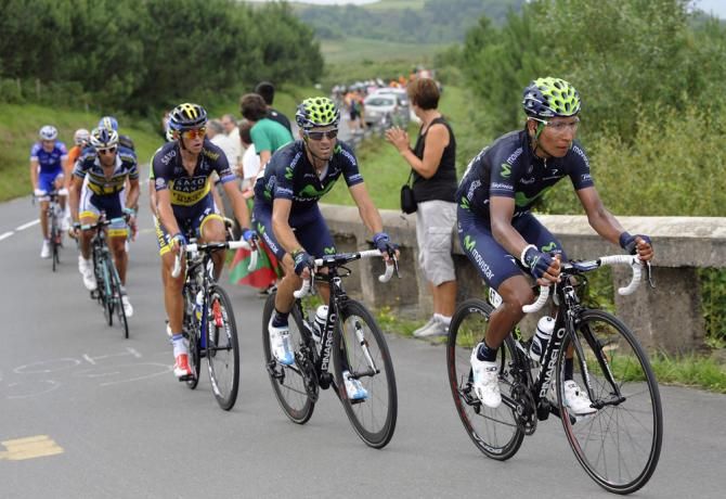 Nairo Quintana set a scintillating pace on the final ascent of the Alto de Jaizkibel in support of Movistar teammate Alejandro Valverde