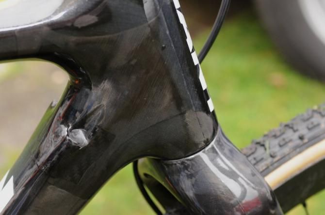 The unused right side cable entry is filled in to keep the elements out