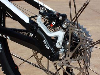 Cannondale has developed a new disc brake mounting standard for its frames that give it more freedom in dropout pivot design - but consumers shouldn't worry as the proprietary mounts still offer up the same industry-standard caliper mounting points.