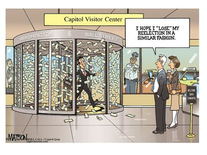 Political cartoon congress Wall Street Cantor