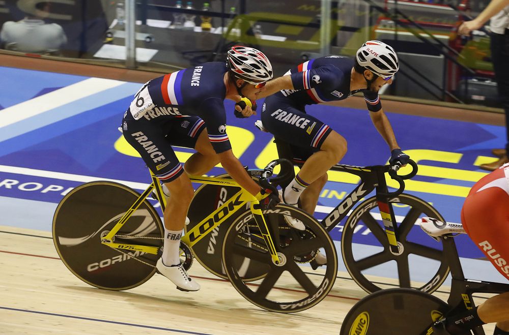 France's Florian Maitre and Benjamin Thomas took the Madison title