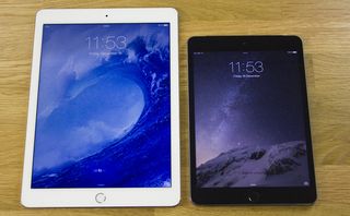 iPad Air 2 (left) next to the mini 3