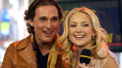 Matthew McConaughey and Kate Hudson during Kate Hudson and Matthew McConaughey Visit MTV&#039;s &quot;TRL&quot; - February 3, 2003 at MTV&#039;s Times Square Studio in New York City, New York, United States