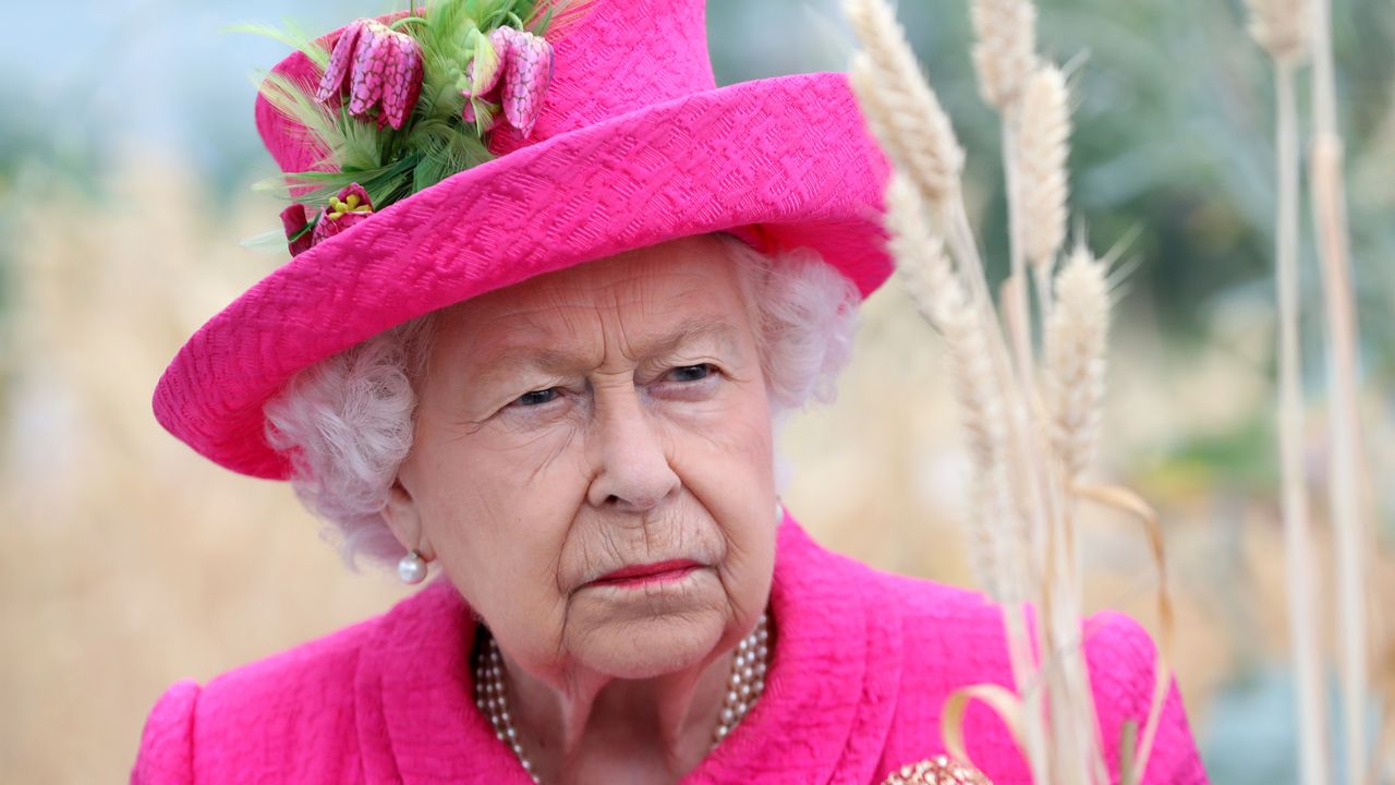 Queen Elizabeth II during a visit to the NIAB, (National Institute of Agricultural Botany) on July 09, 2019 in Cambridge, England