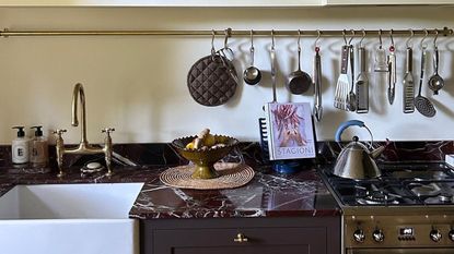 The Pinterior black marble kitchen counter
