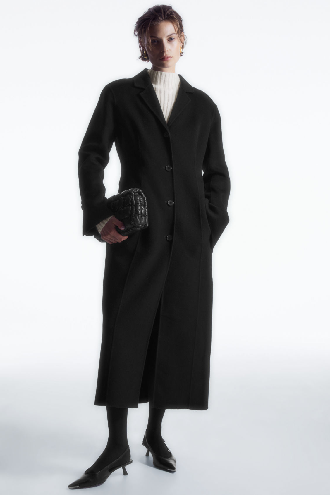 TAILORED DOUBLE-FACED WOOL COAT