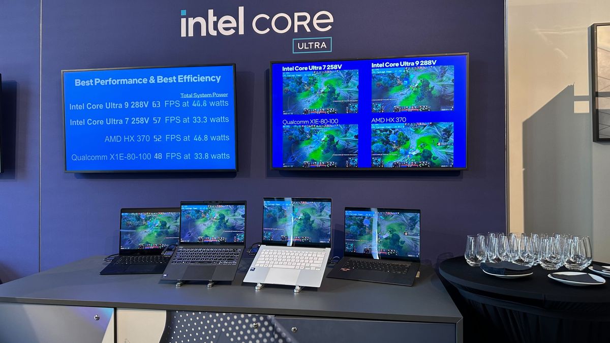 Intel Core Ultra 200V power draw demos