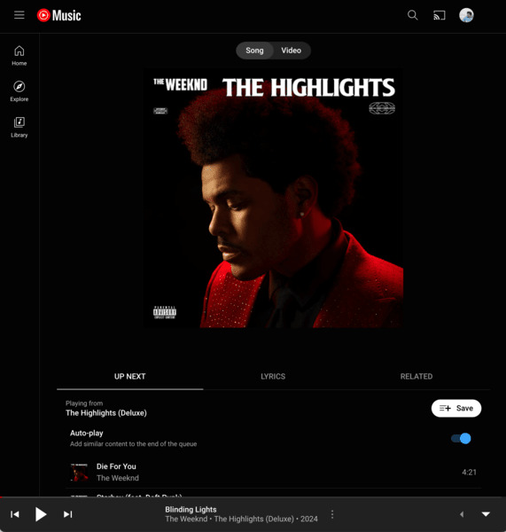 YouTube Music Now Playing Screen Old