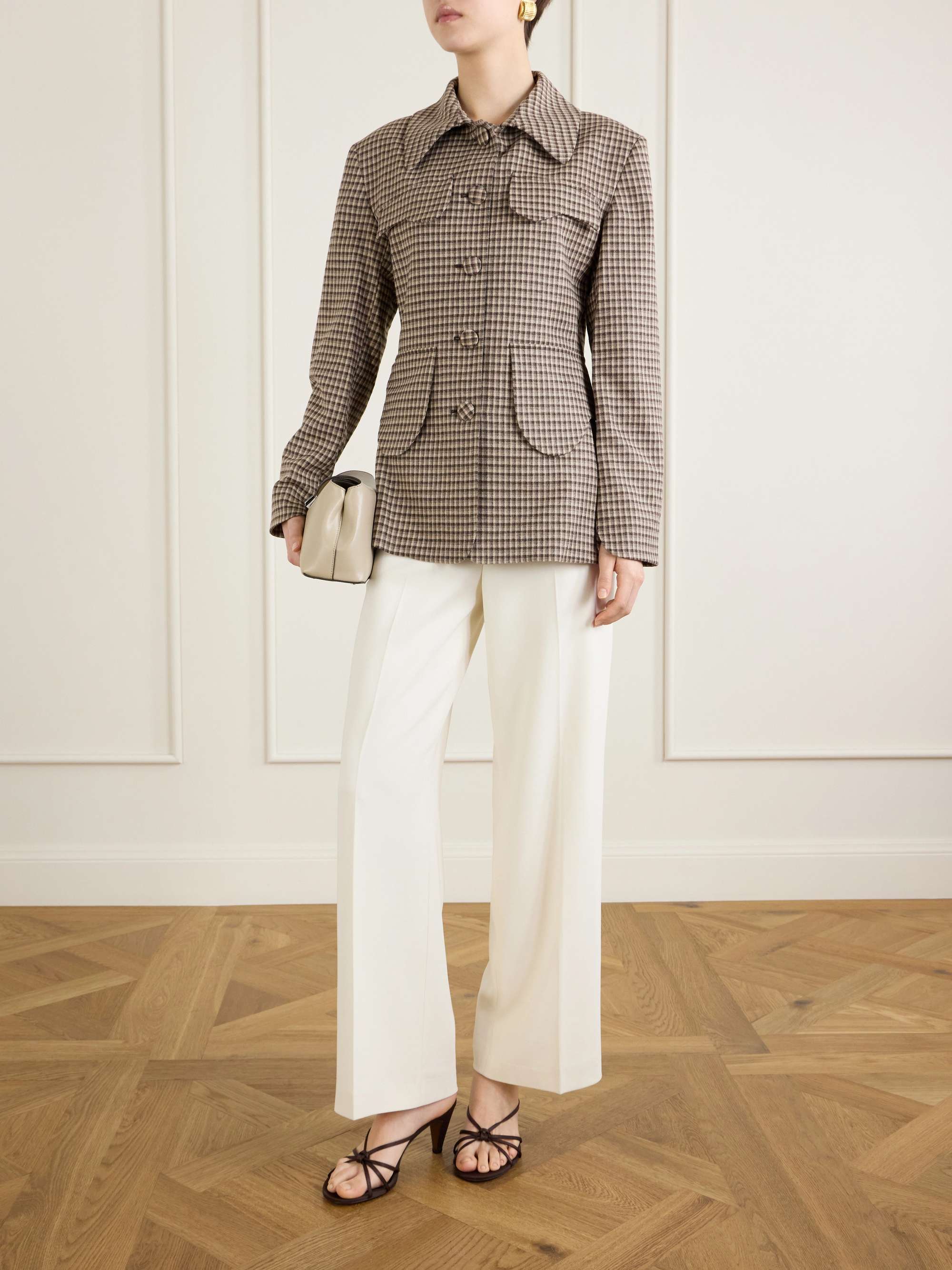 Tamara Plaid Wool-Blend Blazer