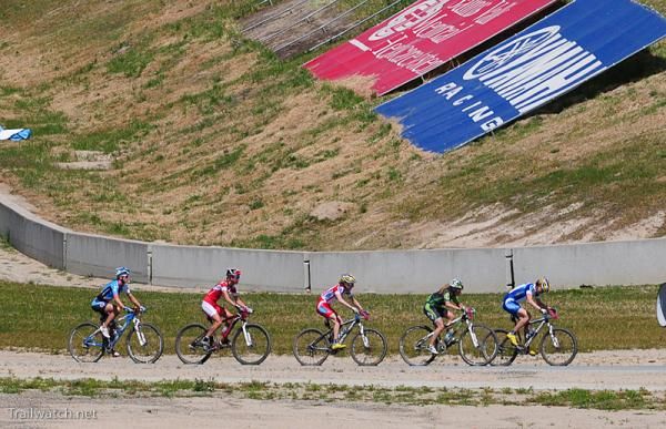 The leaders on the track at Laguna Seca Raceway