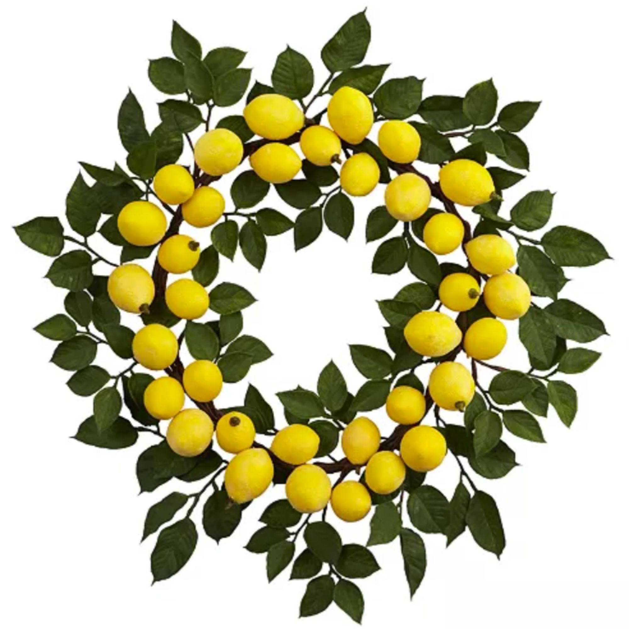 Artificial lemon wreath