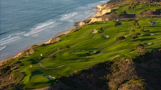 A general view of Torrey Pines' South Course from the air