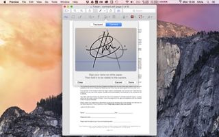 Preview lets you digitise your signature so you can add it with a couple of clicks